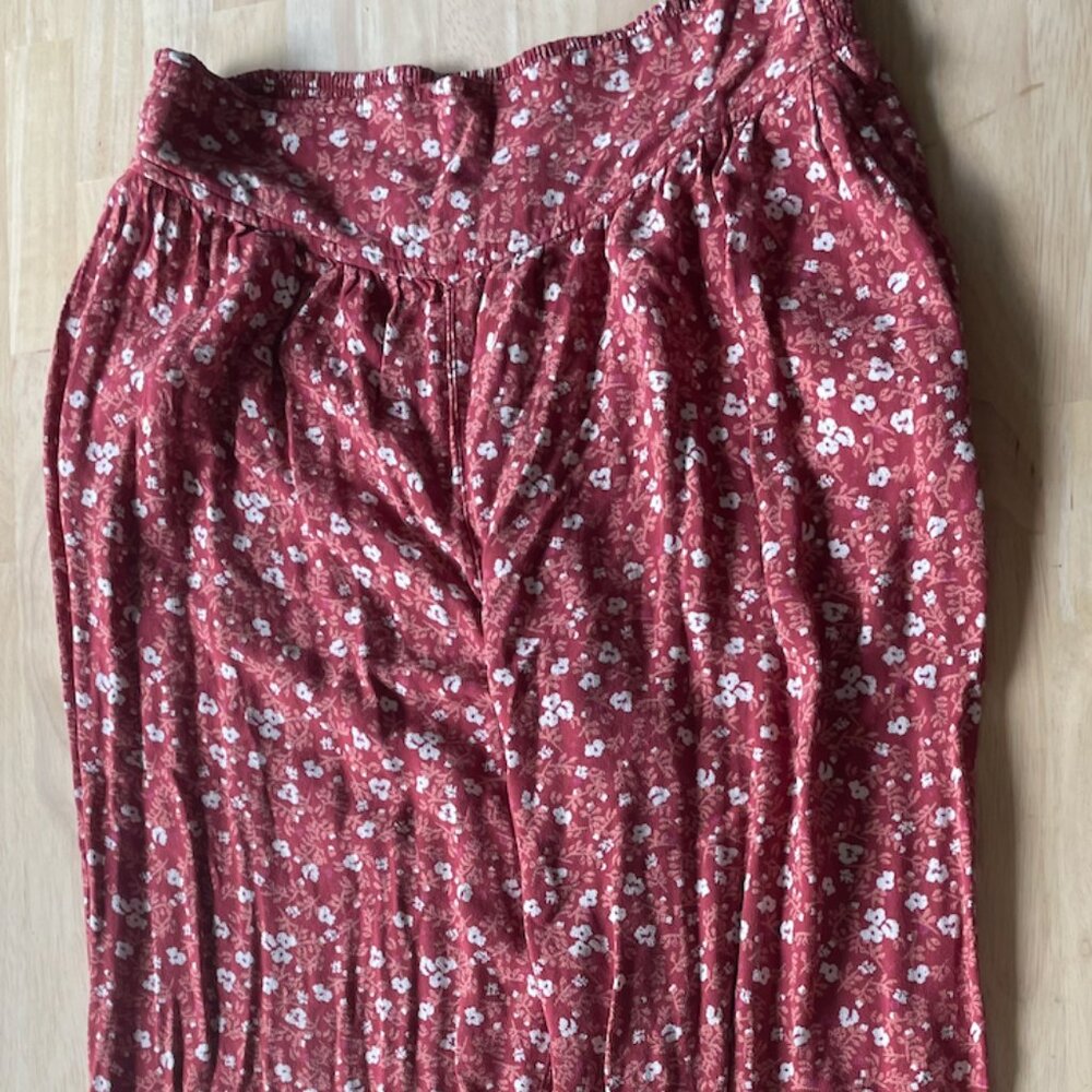 Floral loose-fit pants